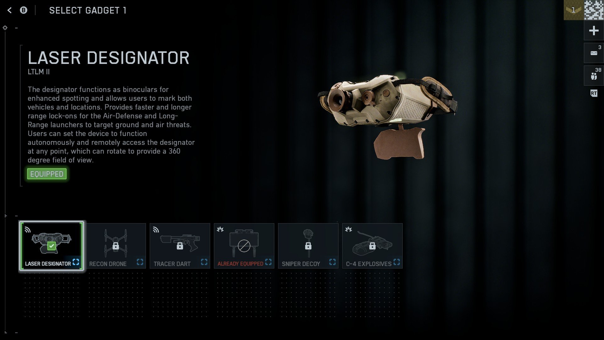 LASER DESIGNATOR: Battlefield 6 Gadget | Recon Equipment | Battlefield ...